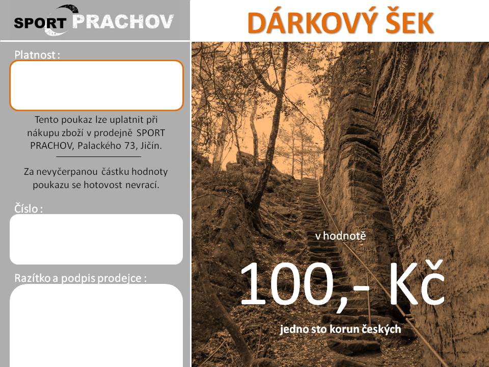 dárkový šek 100,-