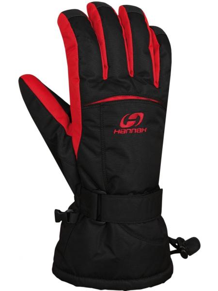 Pánské lyžařské rukavice BRION anthracite/racing red