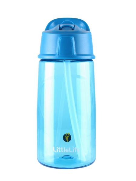 Dětská lahev s brčkem LittleLife Flip-Top Bottle 550 ml-blue / L15170