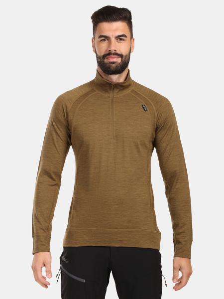 Pánské termotriko z merina Kilpi JAGER-M brown