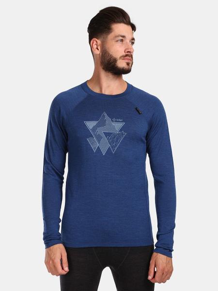 Pánské termotriko z merina Kilpi MAVORA TOP-M dark blue