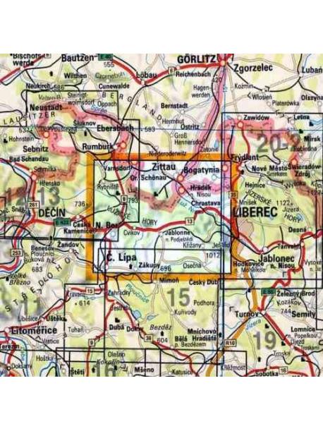     Mapa Lužické hory 1:50 000