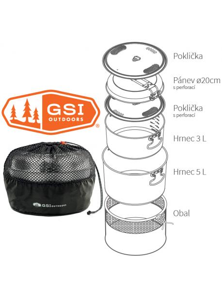     Sada nádobí Glacier Base Camper; 3+5l; large
