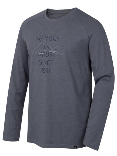     Pánské triko Hannah GRUTE steel gray mel
