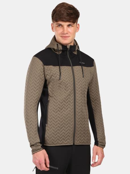     Pánská fleecová mikina s kapucí Kilpi NEVIA-M khaki