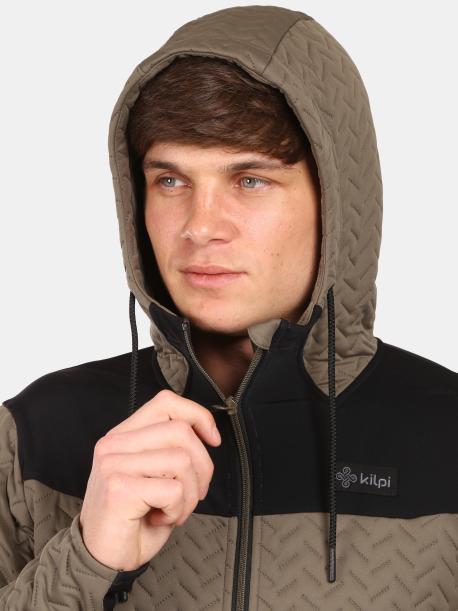     Pánská fleecová mikina s kapucí Kilpi NEVIA-M khaki