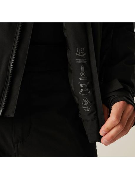     Pánská lyžařská bunda Dare2B BASEPLATE III black/iron gate distressed print