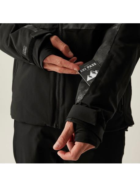     Pánská lyžařská bunda Dare2B BASEPLATE III black/iron gate distressed print