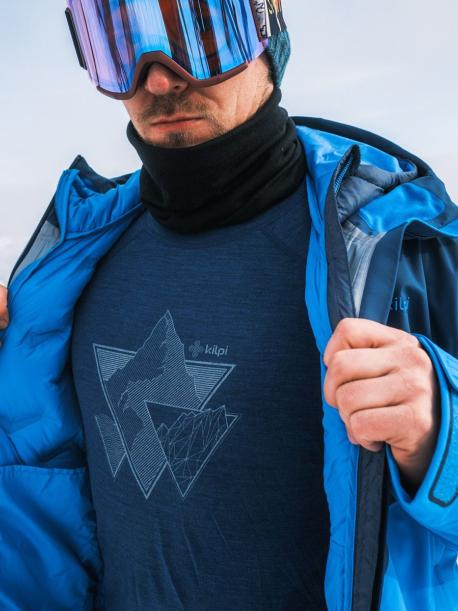     Pánské termotriko z merina Kilpi MAVORA TOP-M dark blue