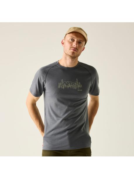     Pánské merino triko Regatta ESCADE dark storm