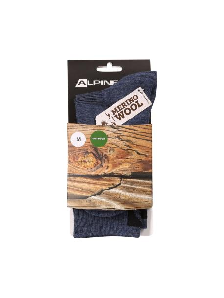     Ponožky s merinem Alpine pro ERATE dark metal blue
